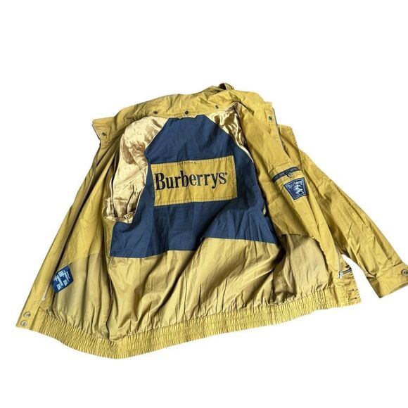 Vintage Burberrys Harrington Jacket in Mustard Yellow 54R Mens - Picture 4 of 9